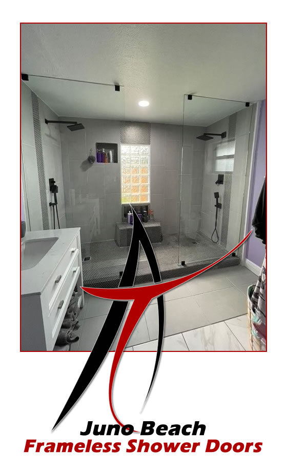 Juno Beach Frameless Shower Doors installer